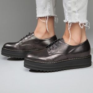 Metallic Platform Oxfords / Creepers by Summit